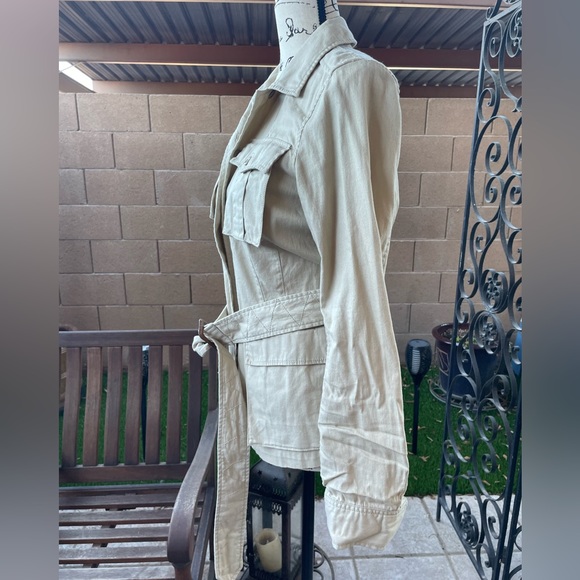 Denim & Supply R Lauren Safari Style Cotton Neutral Short Trench Jacket S/P S P - Picture 3 of 16